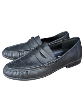 ALDO Black Penny Loafers Slip On Flats Size 9 | Classic Minimalist Preppy